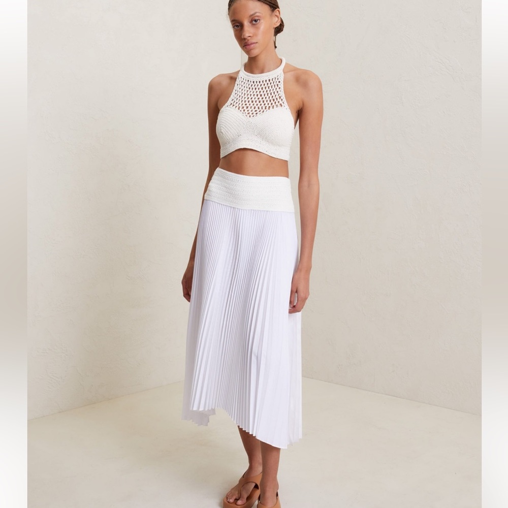 ALC 2 pc set -Sierra skirt- size 8 and Luciana top - large -both in cream- white